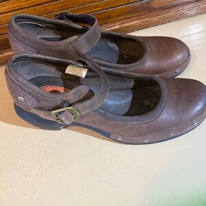 Merrell Brio Saddle Brown Leather Mary Jane Shoes  Women's 8